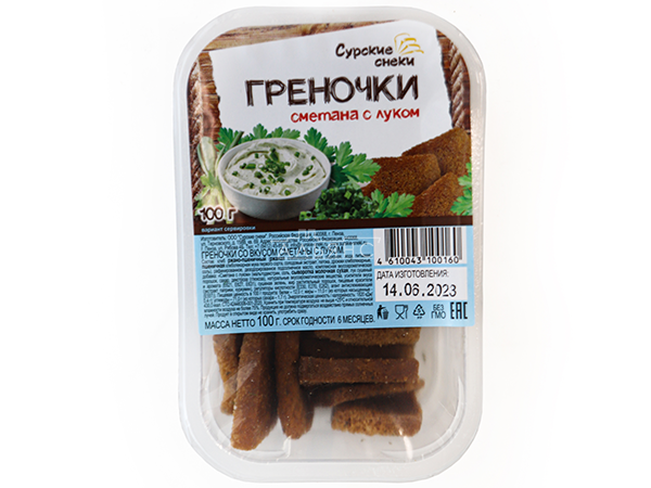 Сурские гренки Сметана с луком (100 гр) в Саратове