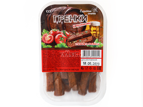 Сурские гренки Томат спайси (100 гр) в Саратове
